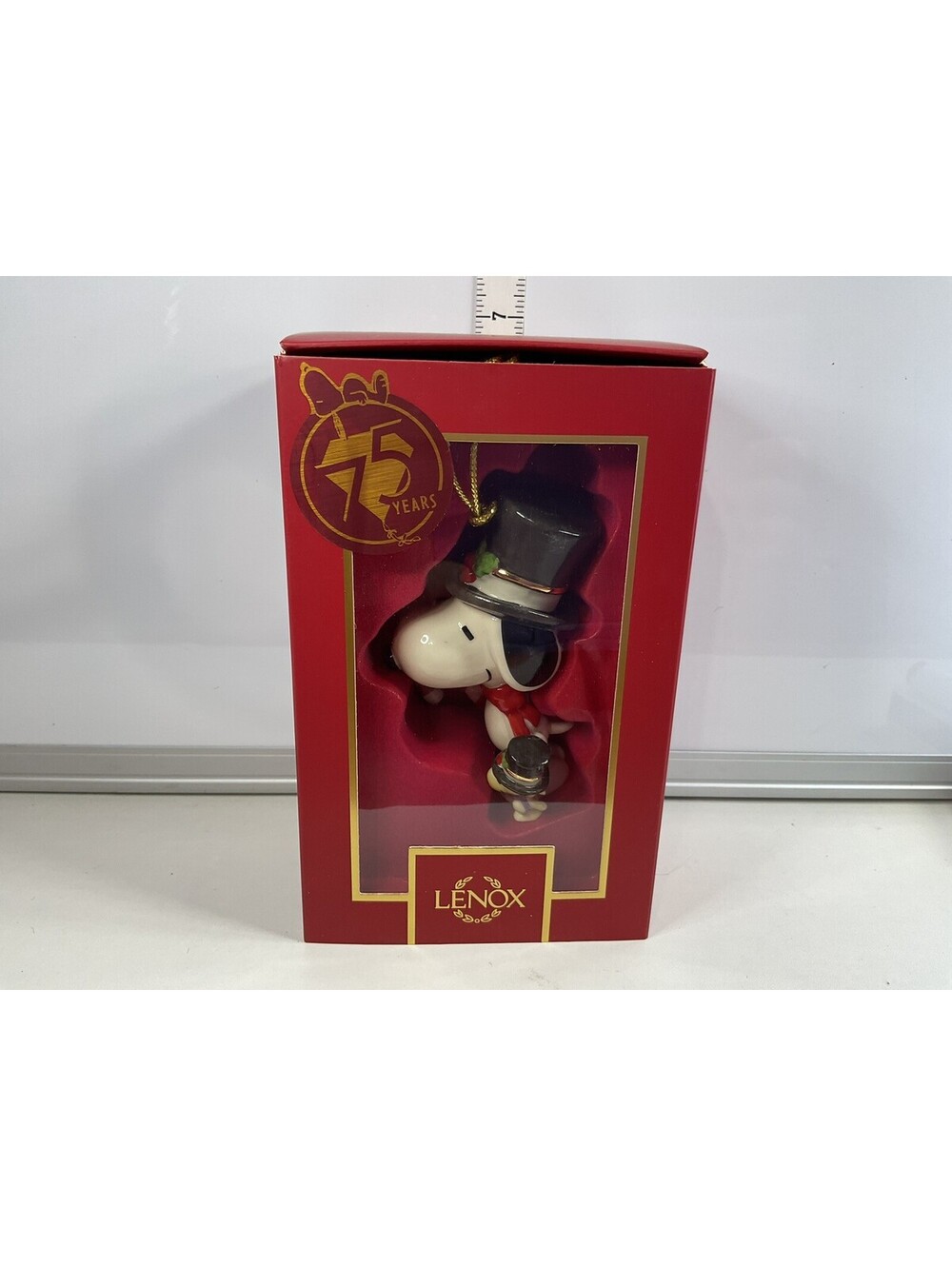 Lenox Snoopy And Woodstock 75 Year Ornament NIB